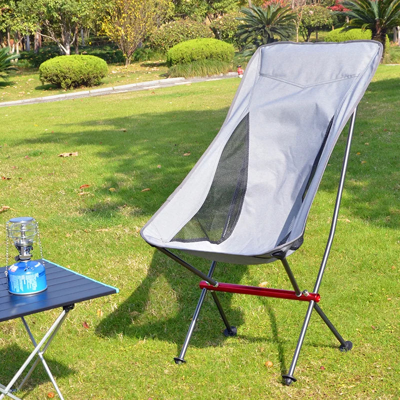 Portable Ultralight Foldable Outdoor Camping Chair Collapsible Picnic Backrest Seat Folding Aluminum Alloy Stool