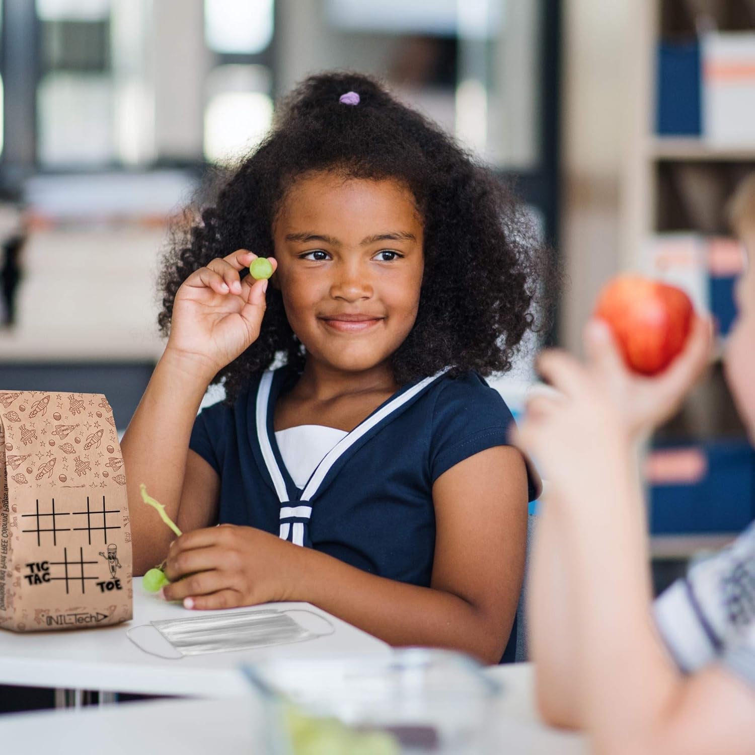 NIL-TECH Kids Paper Lunch Bags - Eco Friendly Food Safe Brown Sandwich Bags with Printed Jokes and Games, 50Pc (3 Pack) Brown Paper Bags for Everyday Snack, Sandwich, Biodegradable Food Safe Paper