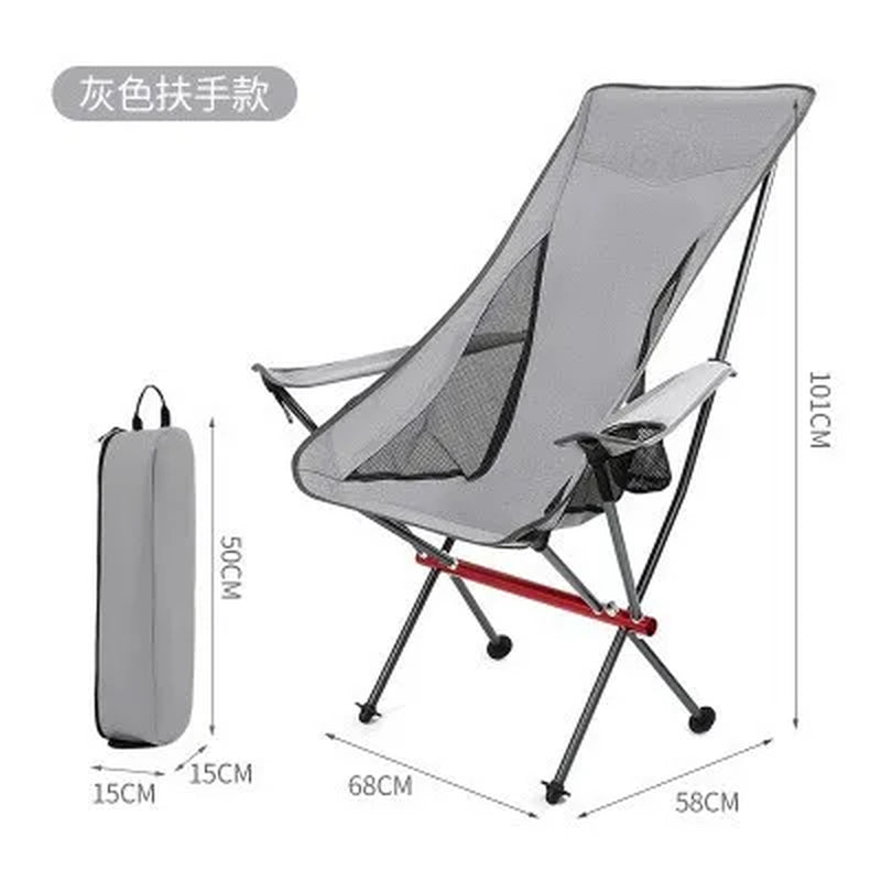 Portable Ultralight Foldable Outdoor Camping Chair Collapsible Picnic Backrest Seat Folding Aluminum Alloy Stool