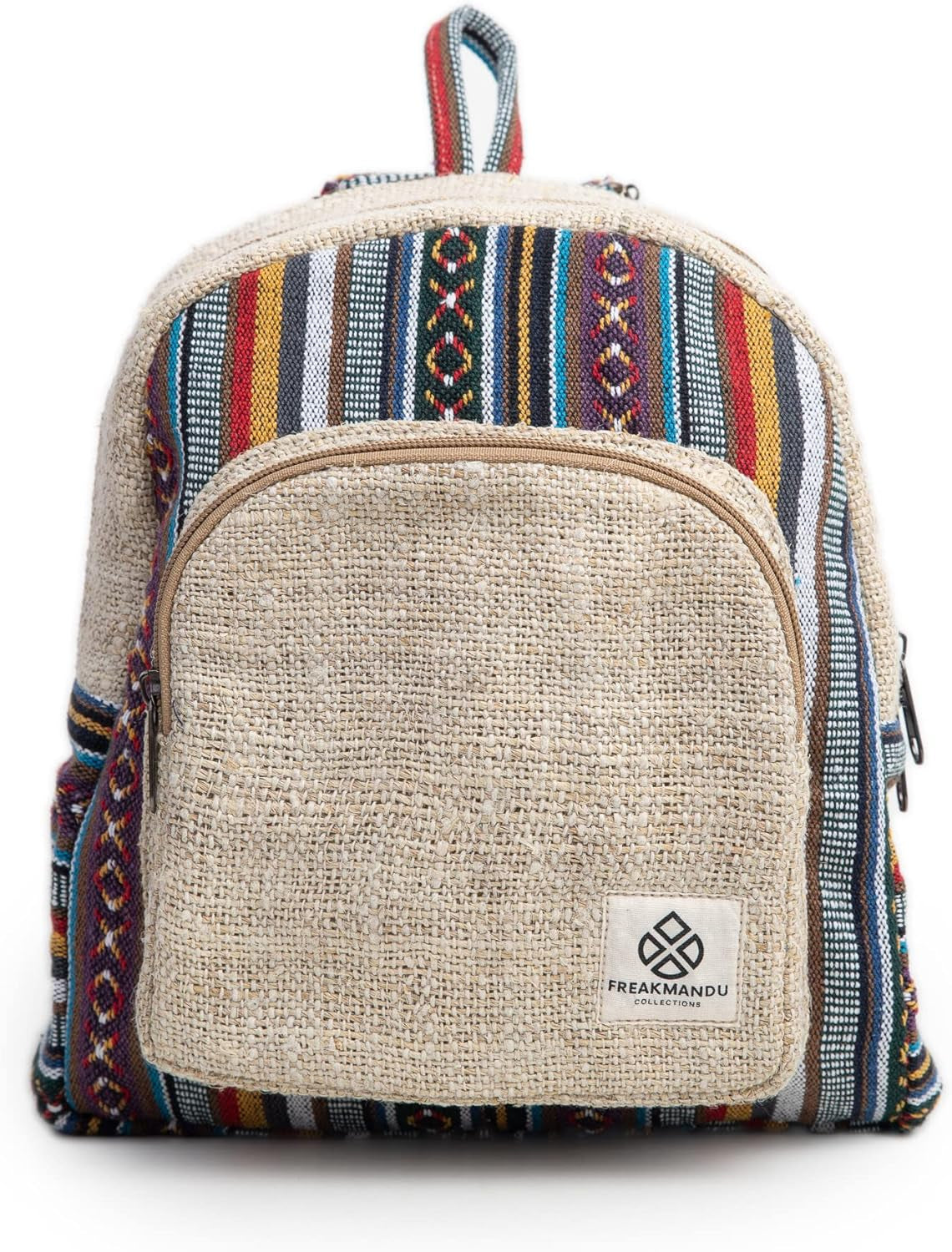 Mini Hemp Backpack Bag - Sandy White