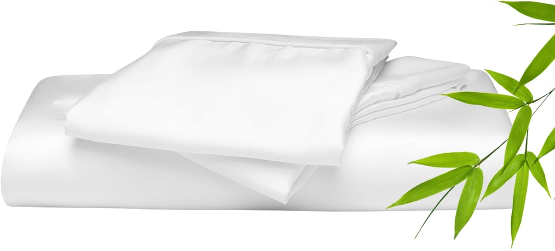 Basic Sheet Set, Cloud (White), King - Breathable Sheets, Bamboo Bedding, Sustainable, Sateen, Plant-Based Fabric, Silky-Soft, Deep Pockets, Cleanbamboo