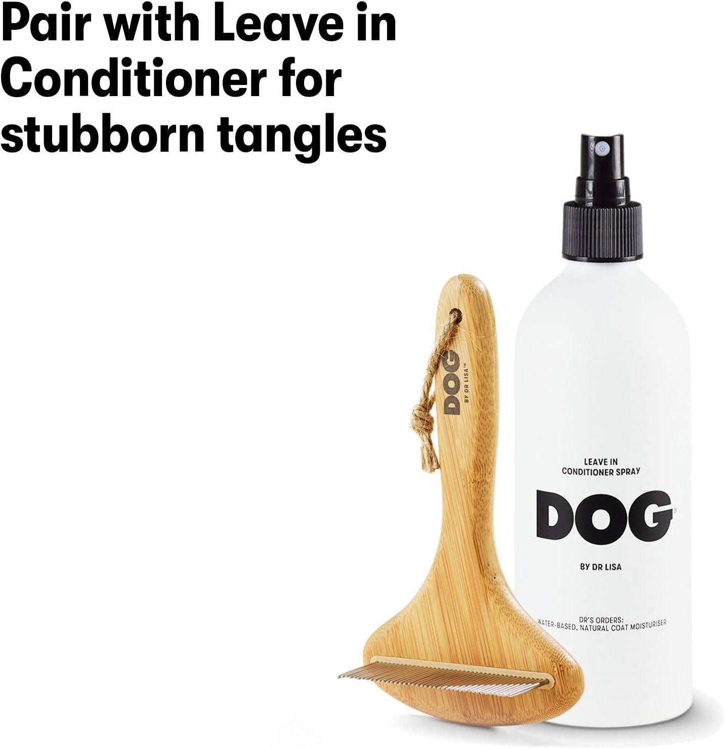 - Rake - Brush for Dogs - for Thick-Coats - for Shedding and Grooming - Made from Sustainable Bamboo - Vet-Created - One Size