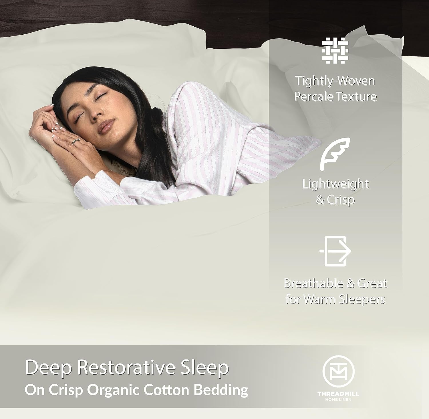 100% Organic Cotton Sheets - Queen, 4 Piece, Ivory - Certified by GOTS - Soft and Cooling Bedsheet Set with Reusable Bag, Snug Fit with 16" Deep Pocket - Ultra Light