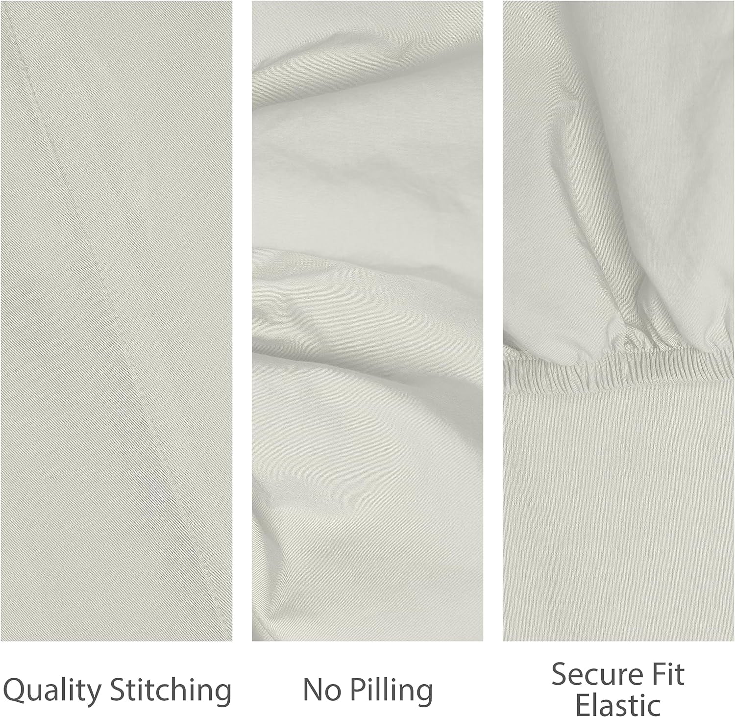 100% Organic Cotton Sheets - Queen, 4 Piece, Ivory - Certified by GOTS - Soft and Cooling Bedsheet Set with Reusable Bag, Snug Fit with 16" Deep Pocket - Ultra Light