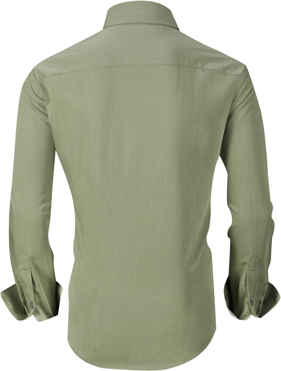 Mens Dress Shirts Wrinkle Free Bamboo Fiber Long Sleeve Casual Button down Shirt