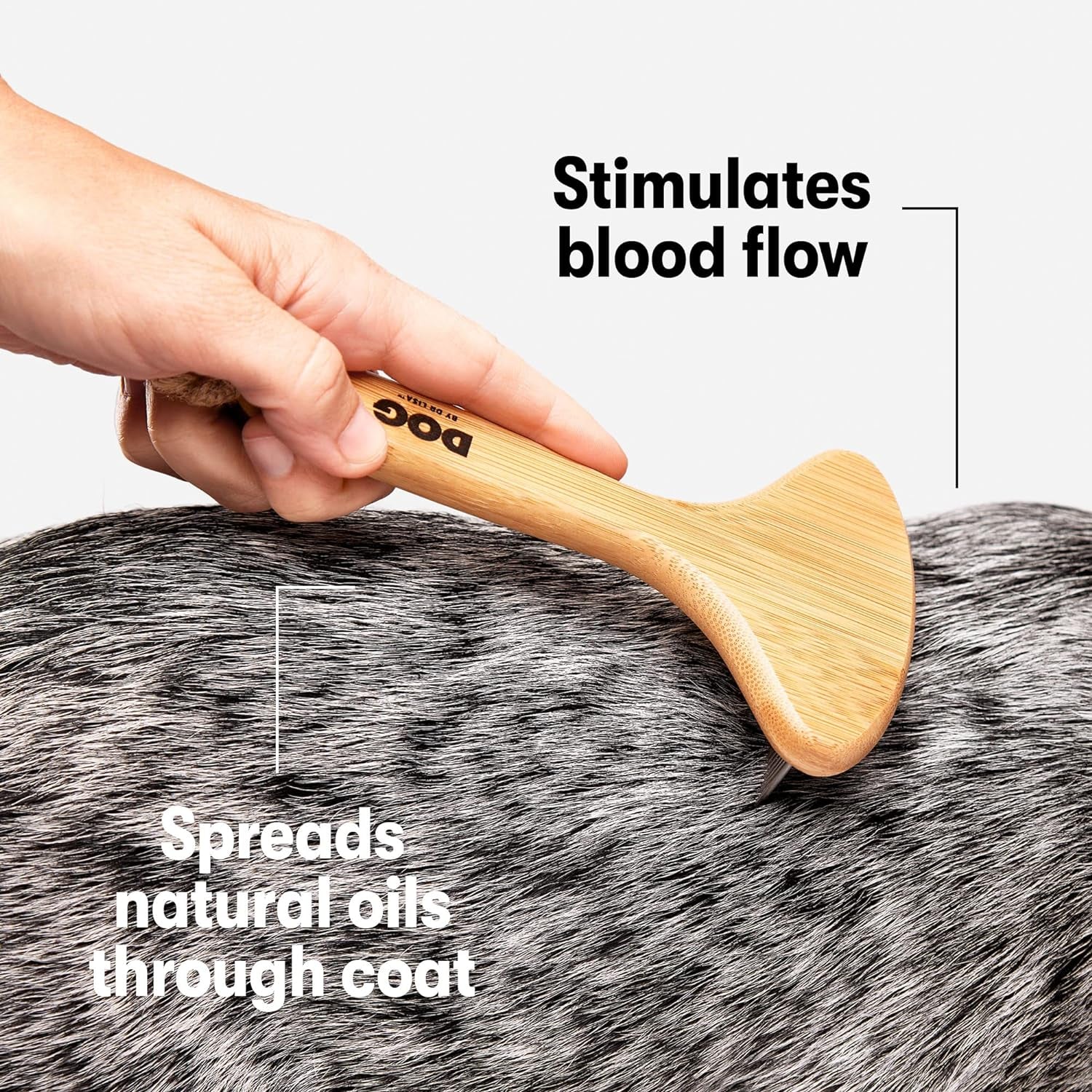 - Rake - Brush for Dogs - for Thick-Coats - for Shedding and Grooming - Made from Sustainable Bamboo - Vet-Created - One Size
