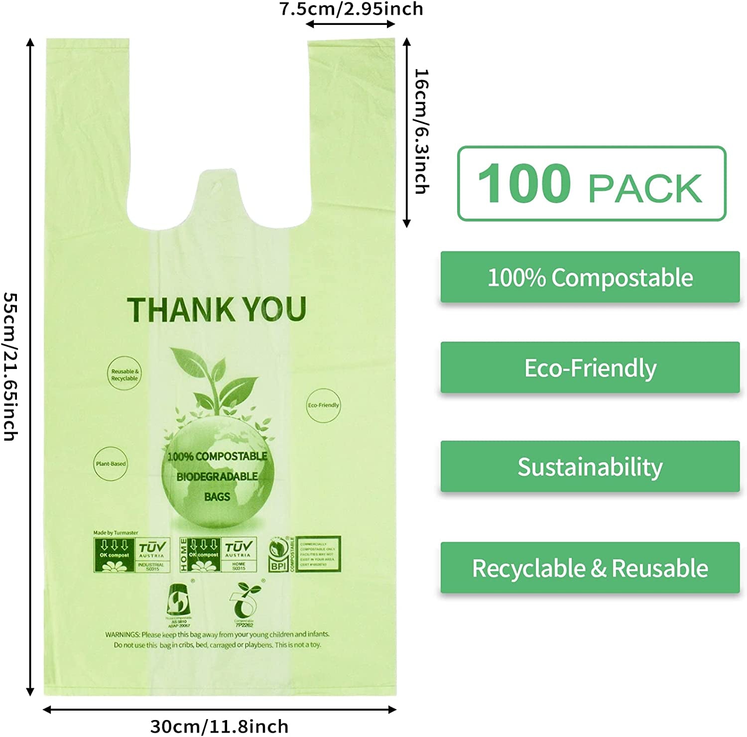 Eco-friendly and biodegradable grocery bags